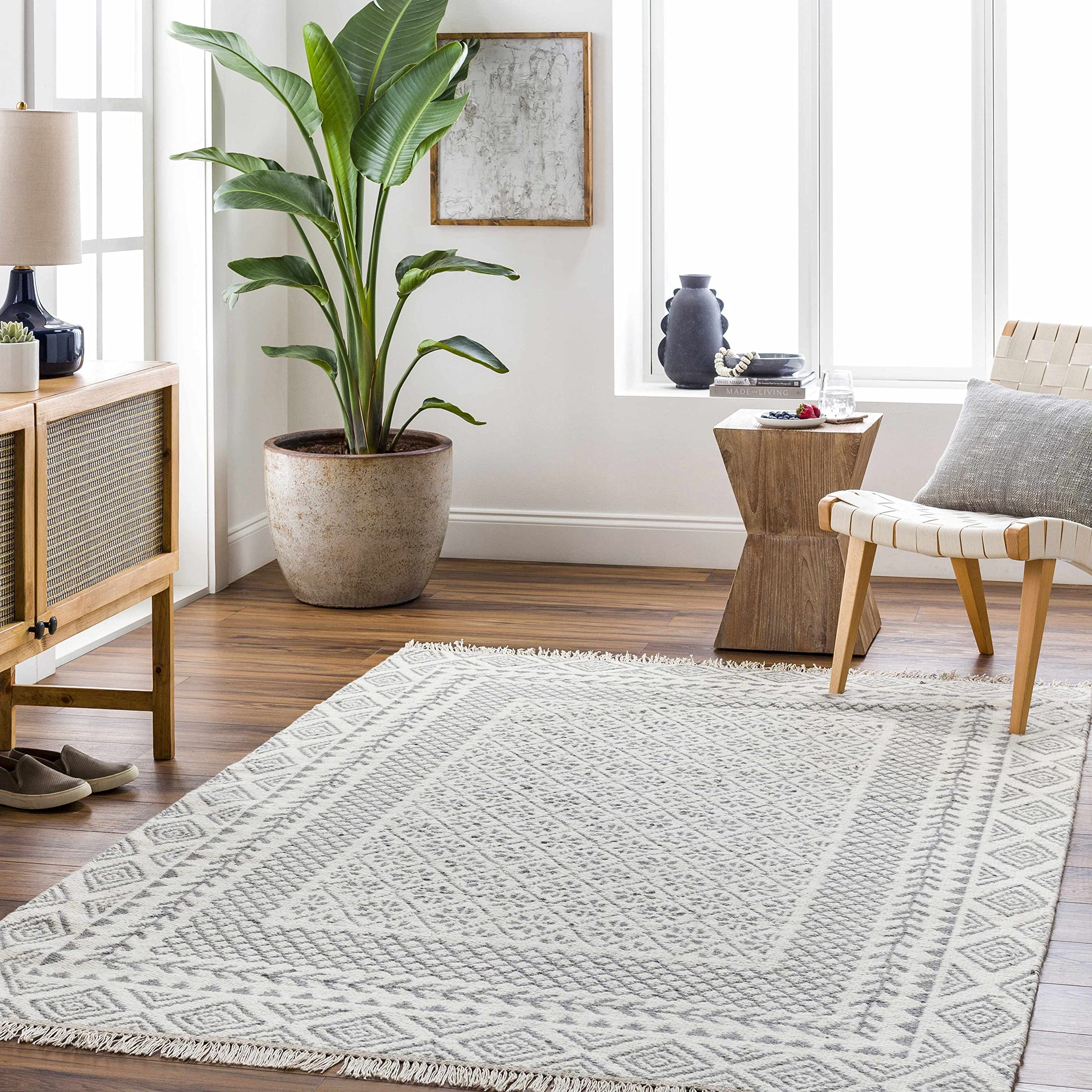 Amazon.com: Hauteloom Serenai Wool Living Room, Bedroom Area Rug